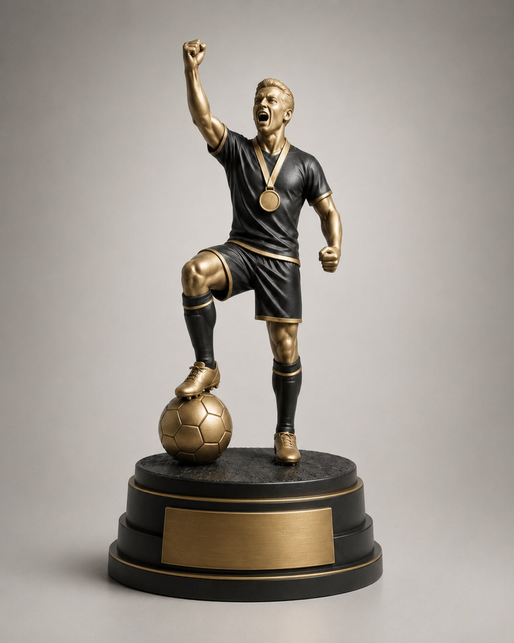Champion statue painted black and gold, included in The Podium Bundle