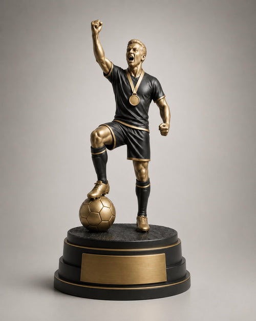 Champion statue painted black and gold, included in The Podium Bundle